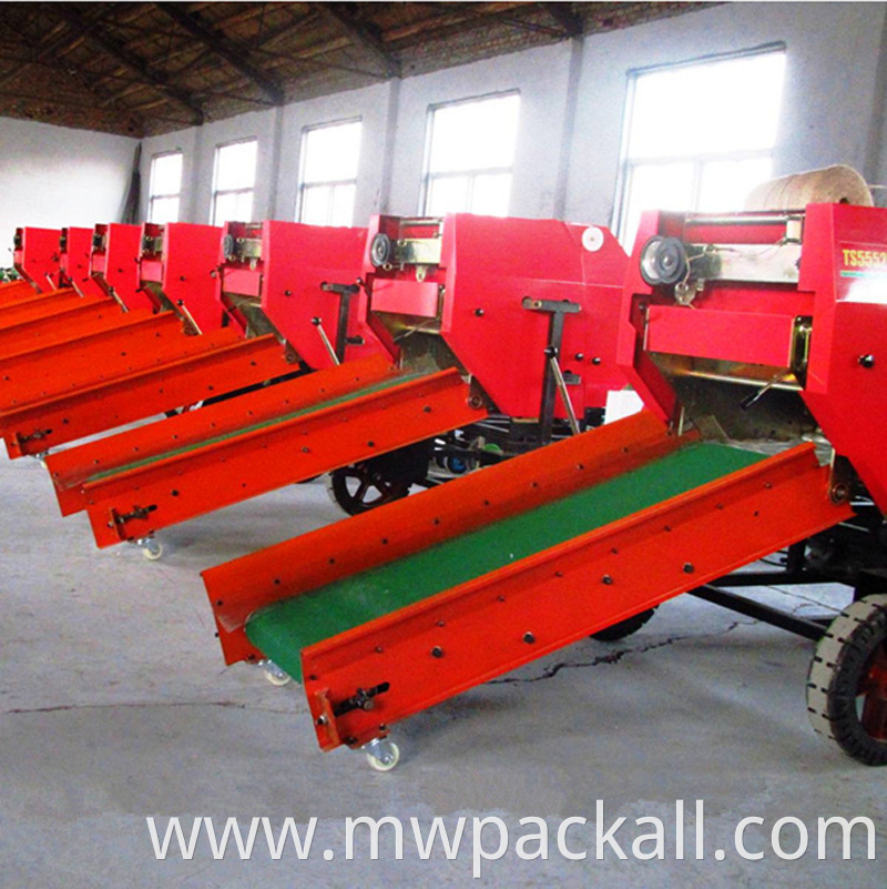 Hay straw bale bundle wrapping machines hydraulic press maize silage packing straw bale baler wrapper machine